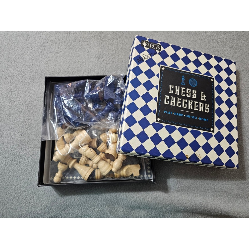 Bell & Curfew Chess & Checkers board Game read description family game night